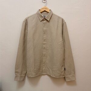 DKNY Men’s Textured Woven Cream Shirt